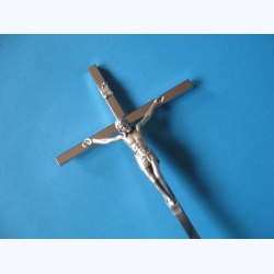 Krzyż metalowy stojący nikiel 20 cm Nr.1